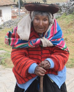 Christian -Vieille quechua à Chinchero (Pérou)